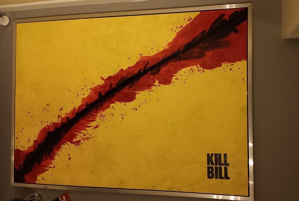 Handgemaakt schilderij Tarantino - Kill Bill 140 x 100 cm, Antiek en Kunst, Ophalen