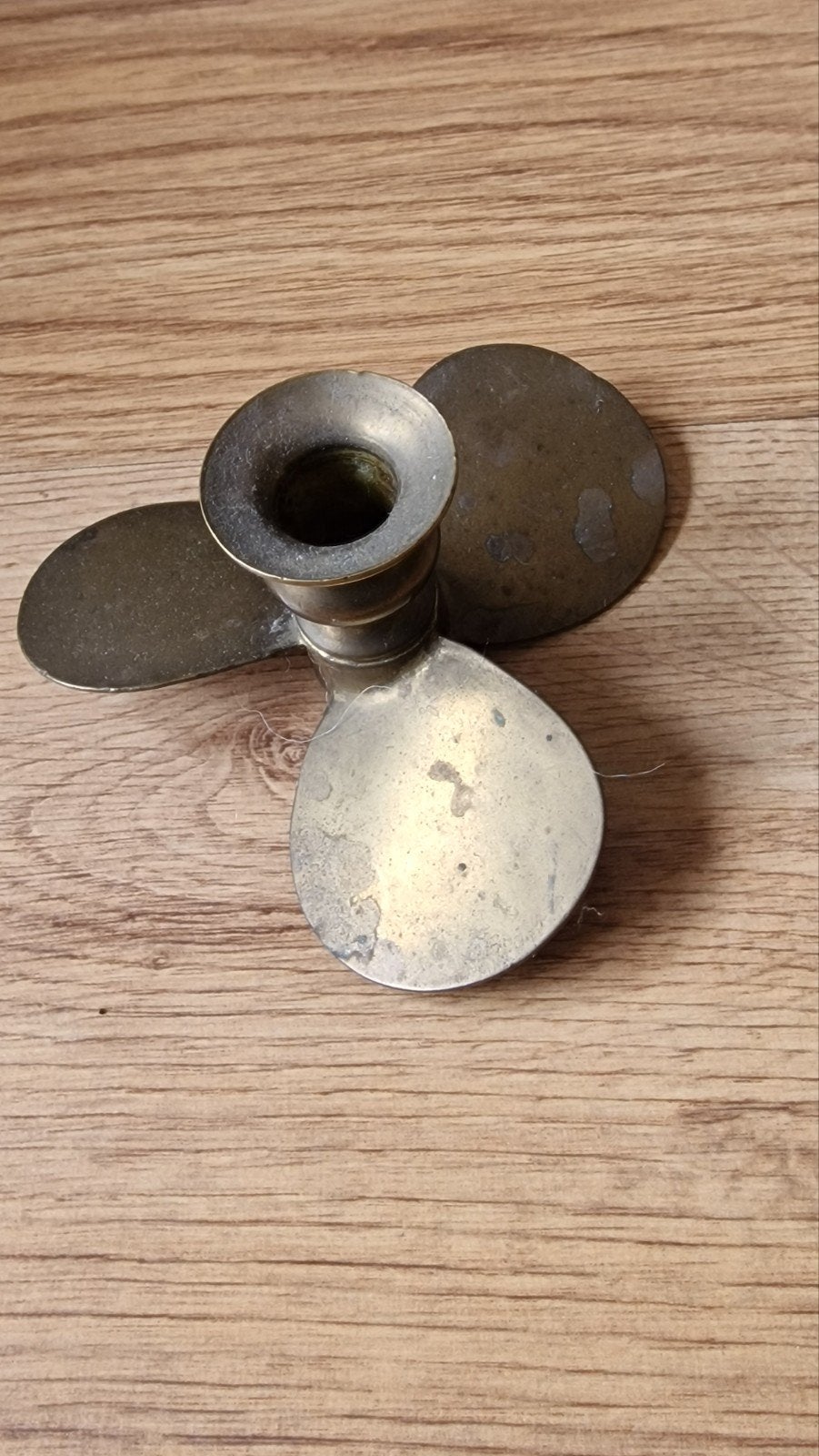 Unieke Scheepsschroef Kandelaar - Koper/Brons, Ophalen of Verzenden