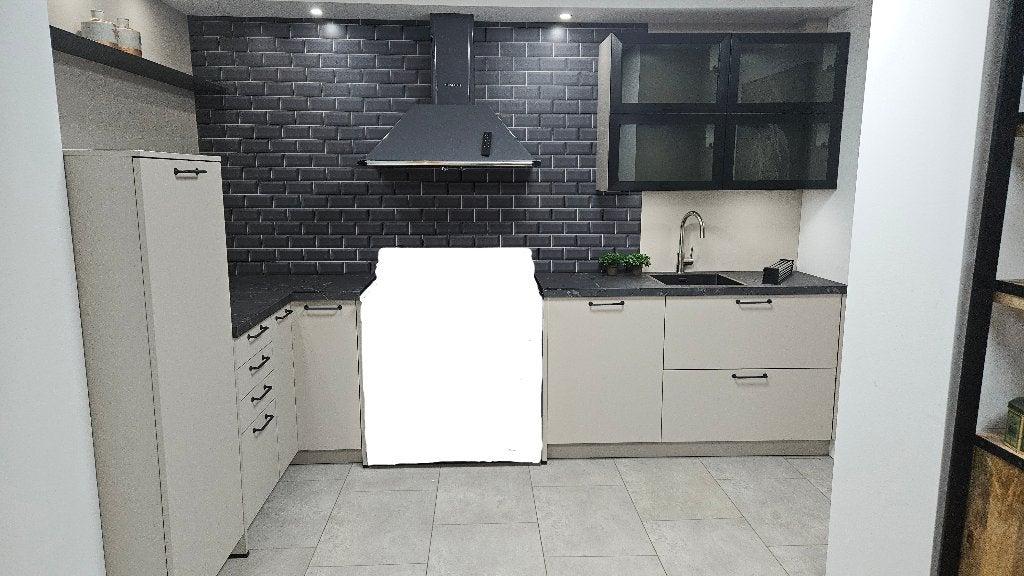 Showroomkeuken Kasmir met smeg en bosch apparatuur, Huis en Inrichting, Ophalen, 200 cm of meer, 200 cm of meer, 50 tot 75 cm