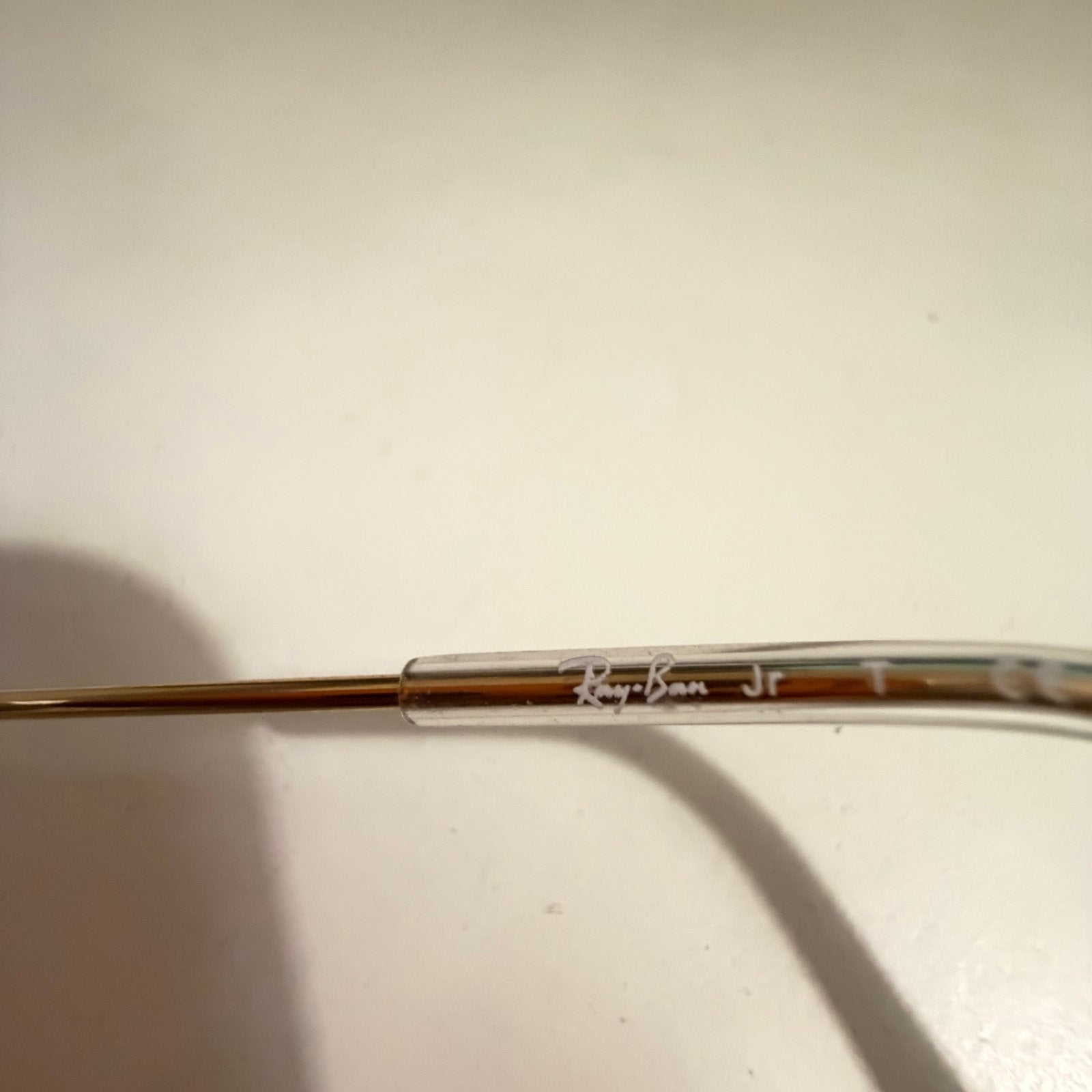 Ray-Ban Jr. Aviator Zonnebril Goud/Grijs, Zonnebril, Ophalen of Verzenden, Zo goed als nieuw, Ray-Ban