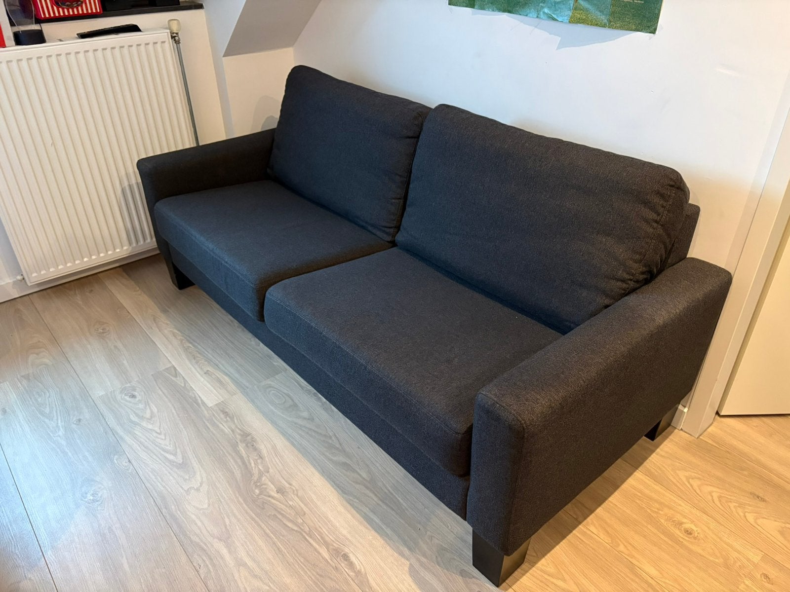 Piet Klerkx bank 2,5-zits antraciet grijs 1,99 x 0,87 c 0,90, Huis en Inrichting, Banken | Bankstellen, Ophalen, Gebruikt, 150 tot 200 cm