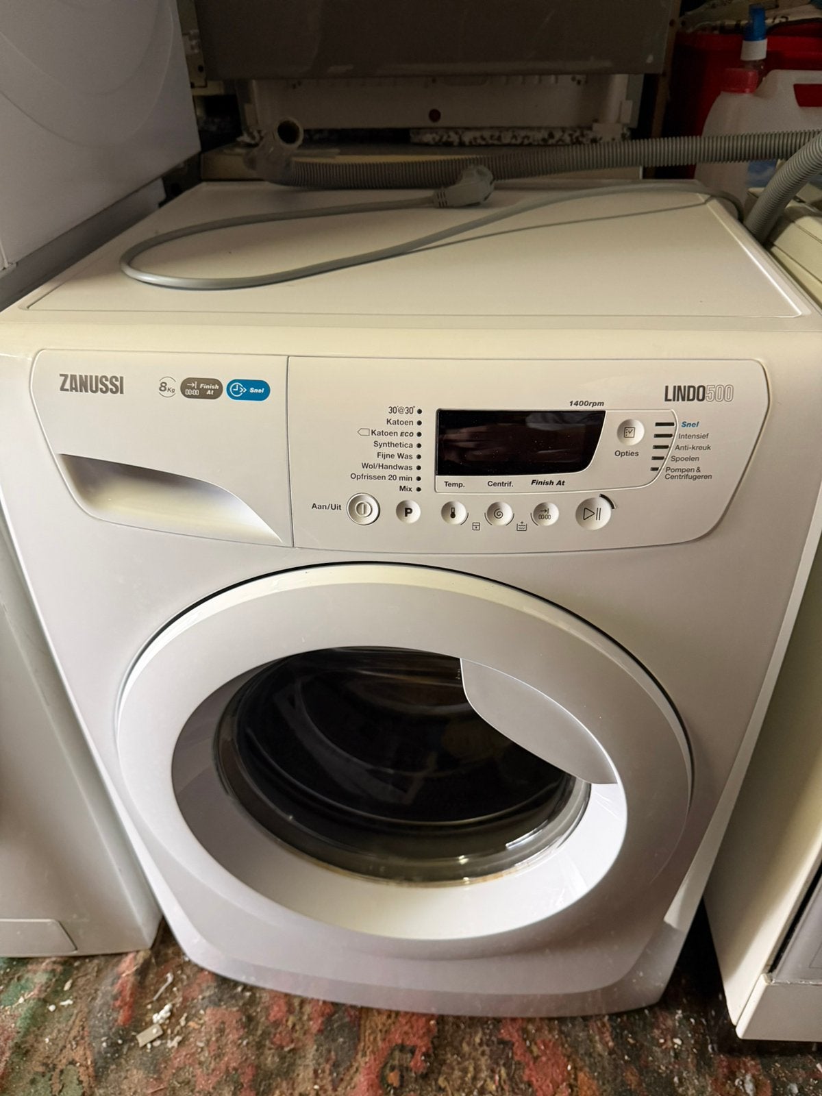 Zanussi 8kg wasmachine classe A+++ ken eventueel bezorgen., Ophalen, 1200 tot 1600 toeren, Minder dan 85 cm, 8 tot 10 kg