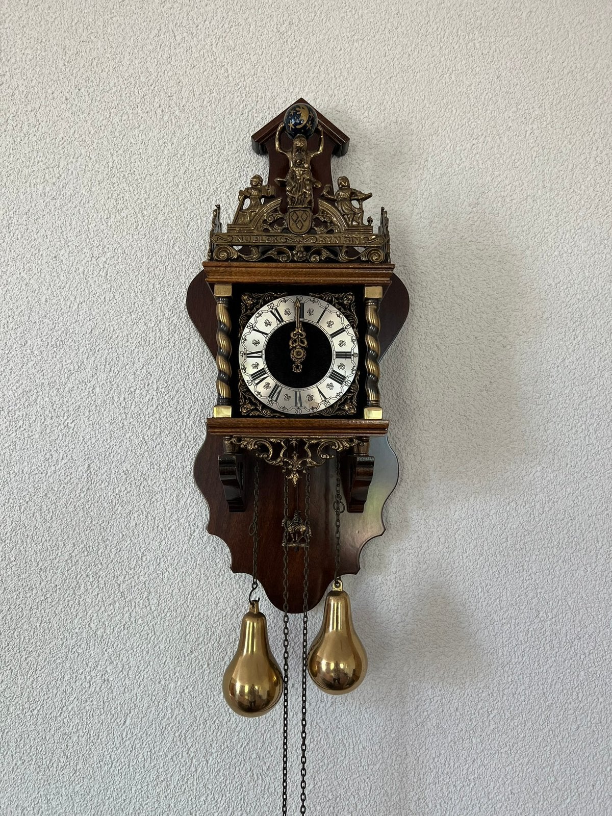 antieke klok wandklok zaanse wandklok zaandamse klok, Antiek en Kunst, Ophalen