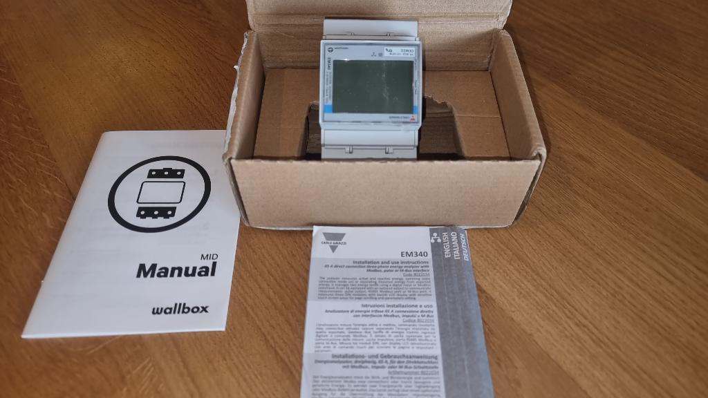 Wallbox Mid KwH meter EM340, Garantie