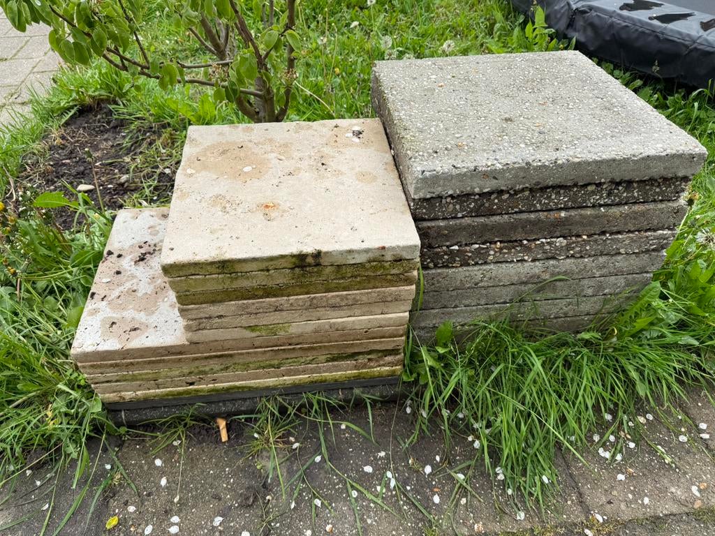 Terras tegels GRATIS, Ophalen, Beton, Terrastegels