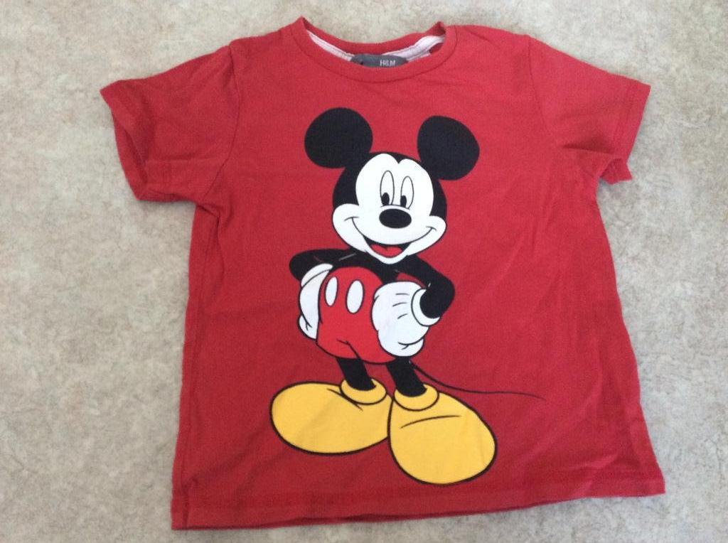 H&M Disney T-shirt Mickey Mouse. Maat 86/92, Gebruikt, Jongetje of Meisje, H&M, Ophalen of Verzenden