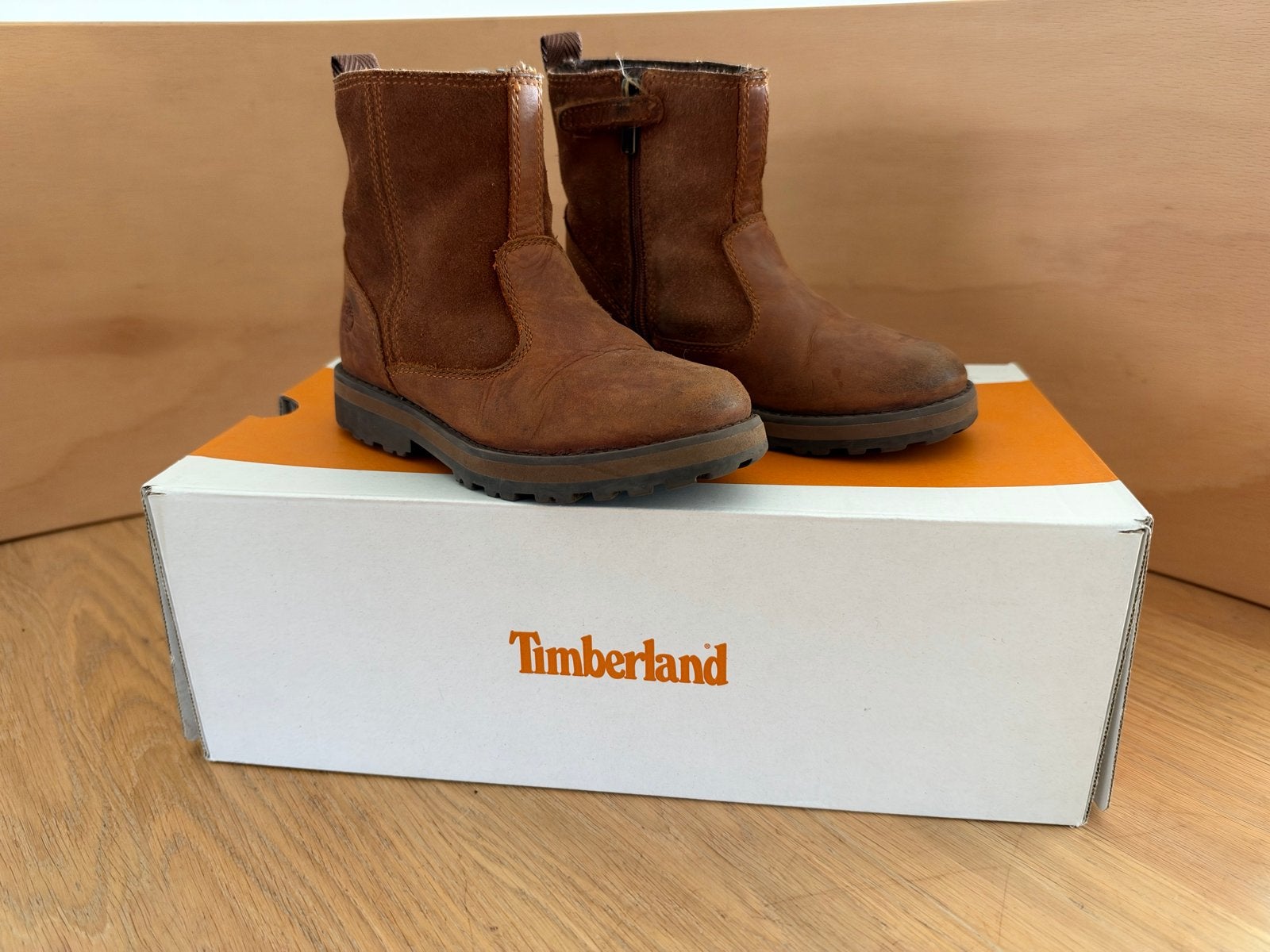 Timberland enkelboots cognac maat 29, Kinderen en Baby's, Ophalen of Verzenden, Gebruikt, Jongen of Meisje, Laarzen