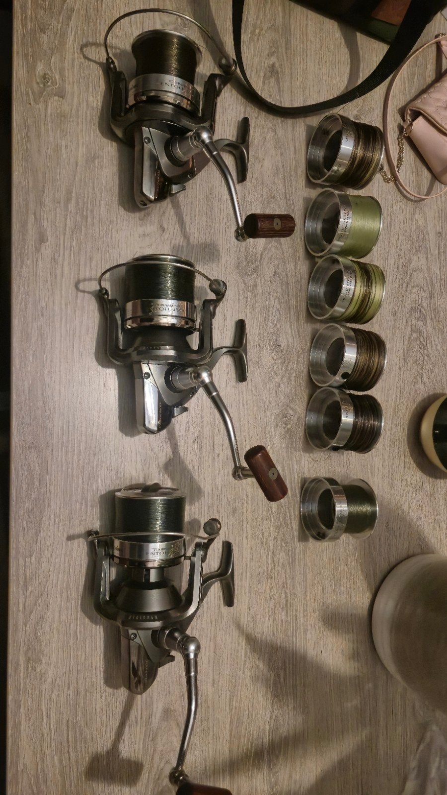 Daiwa Tournament Entoh 5500 – 3 stuks + 6 extra spoelen, Ophalen of Verzenden, Gebruikt, Molen