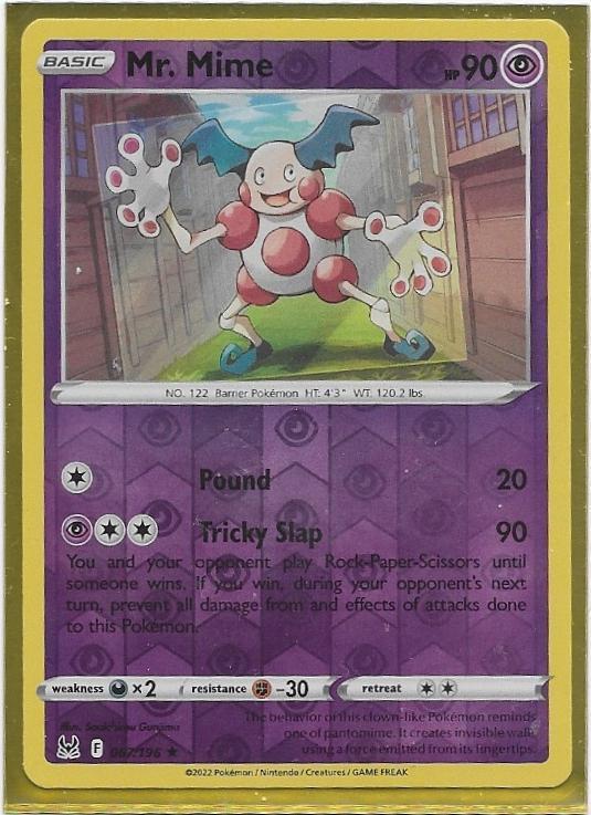 Lost Origin,  Mr. Mime [reverse] 67/196, Verzenden, Nieuw, Losse kaart