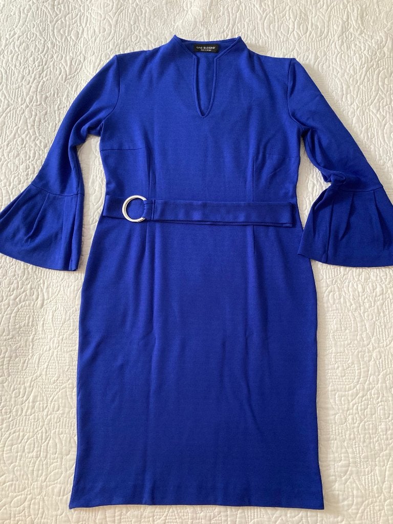 WD-023 Jurk Ana Alcazar blauw met riempje, maat 40, Kleding | Dames, Jurken, Maat 38/40 (M), https://a-n-a.com/nl, Zo goed als nieuw