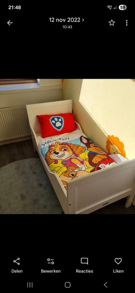 Stevig juniorbed van merk Bopita (matrasmaat 150 x 70), Gebruikt, 70 tot 85 cm, 140 tot 160 cm, Ophalen