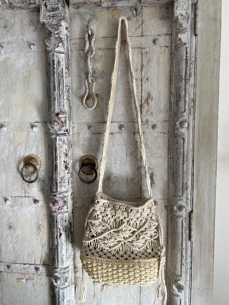 Macrame tas van het merk Emeraude Brand, Ophalen of Verzenden, Nieuw, Beige, Handtas