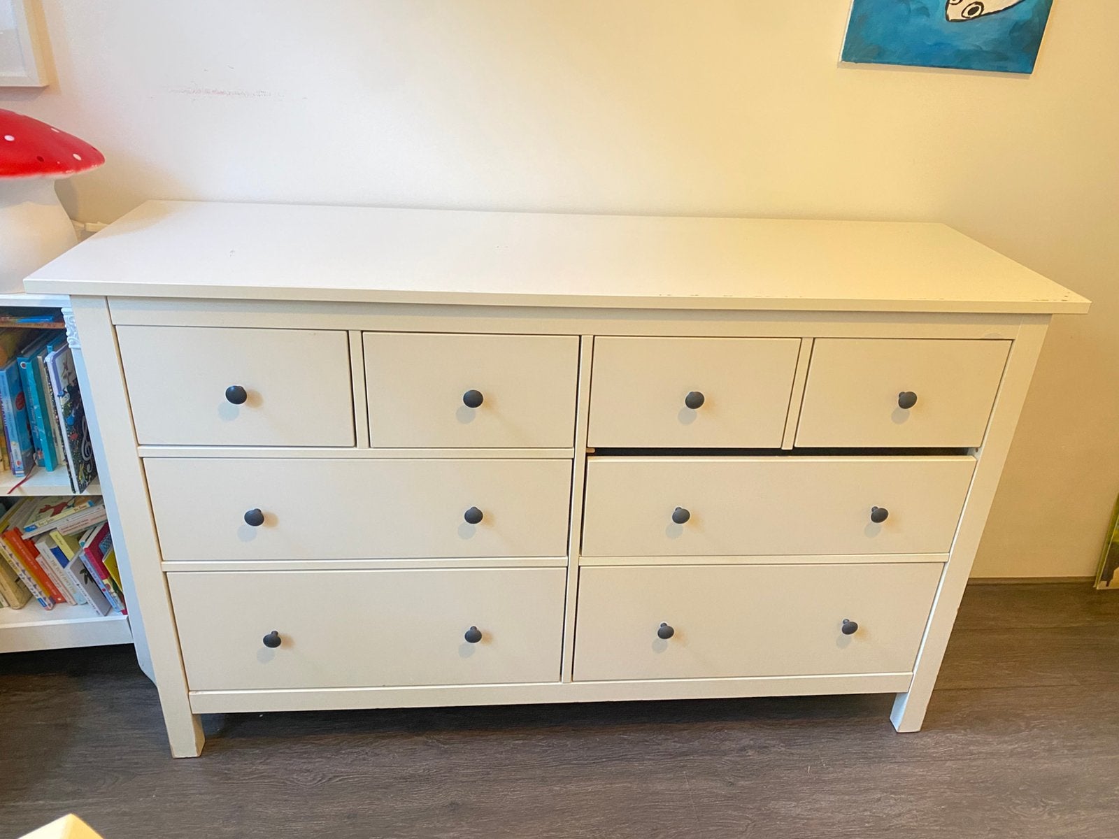 Ikea Wit Hemnes ladekast, Huis en Inrichting, Ophalen, 5 laden of meer, 150 tot 200 cm, Zo goed als nieuw