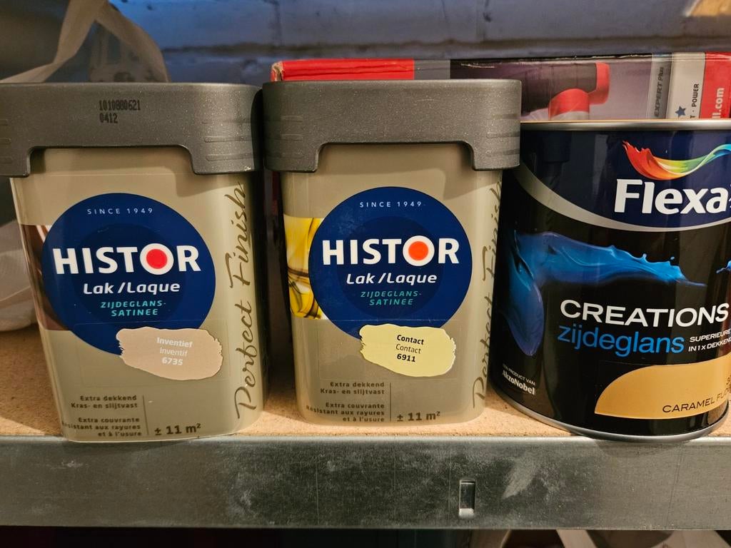 3x Histor krasvast verf in pot - nieuw!, Ophalen of Verzenden