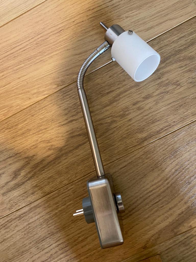 Lampje voor in het stopcontact / leeslampje / sfeerlampje, Ophalen of Verzenden, Zo goed als nieuw, Metaal of Aluminium