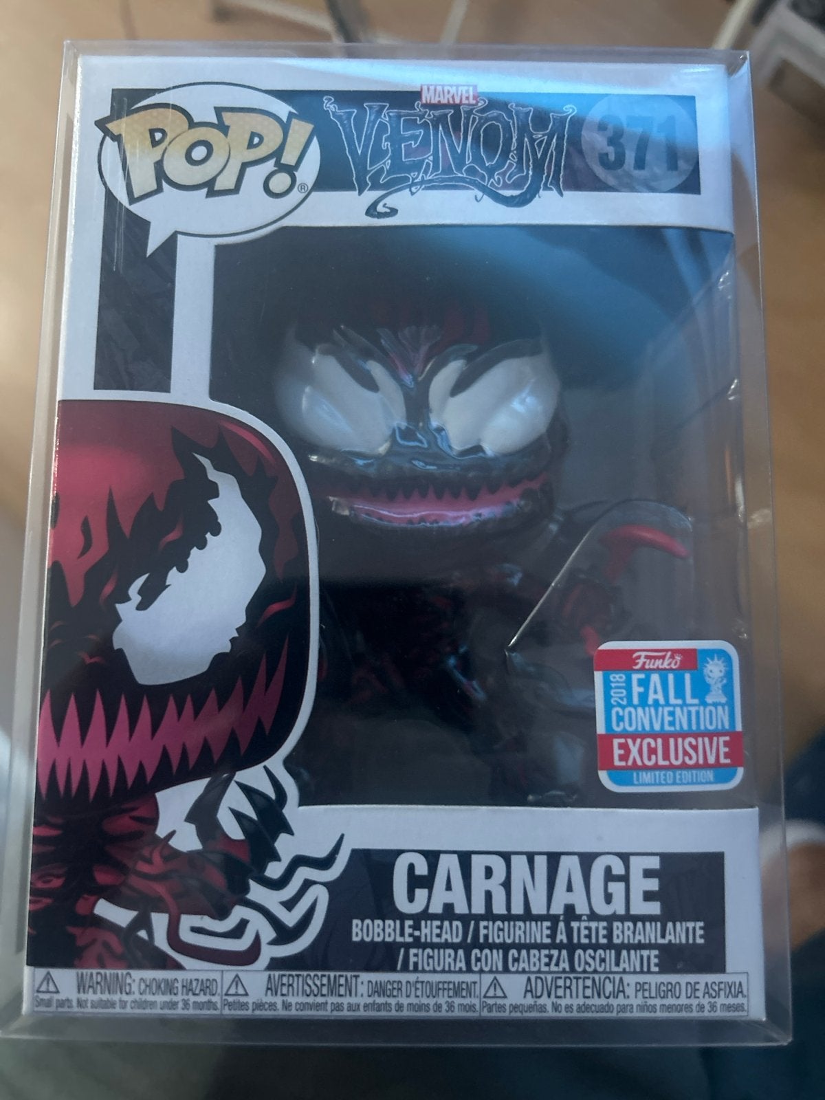 Funko Pop! Marvel Venom Carnage 371 Fall Convention Exclusiv, Ophalen of Verzenden, Nieuw