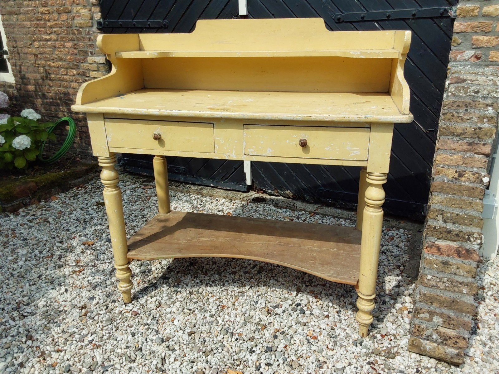 Franse tafel met opbouw, Ophalen