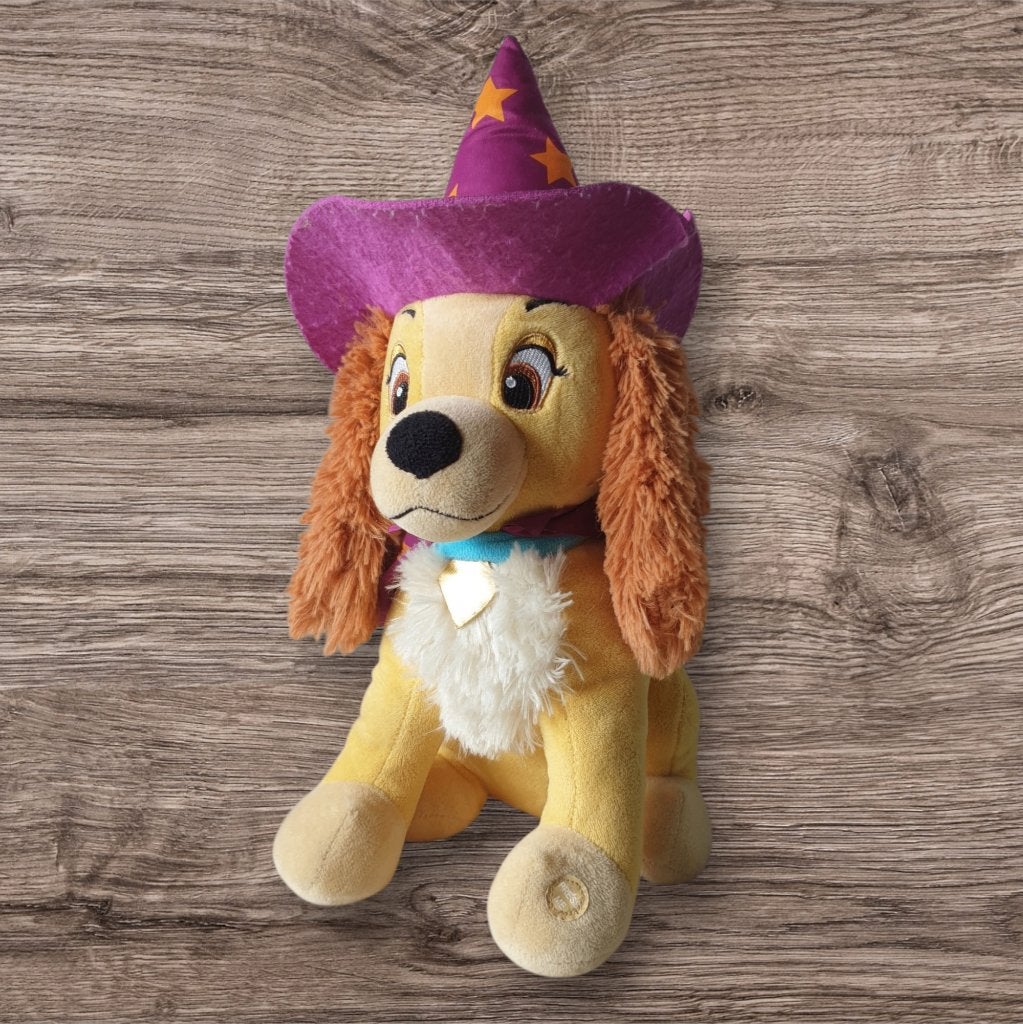 Disney hond Lady knuffel Halloween tovenaar h 35 cm 0806, Gebruikt, Disney, -, -