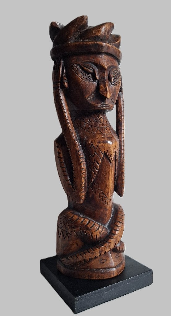 Melanau Oya-river beeld Borneo, geen Dayak Asmat Batak Leti, Antiek en Kunst, 38 cm, Ophalen of Verzenden, Indonesië, Meerkleurig