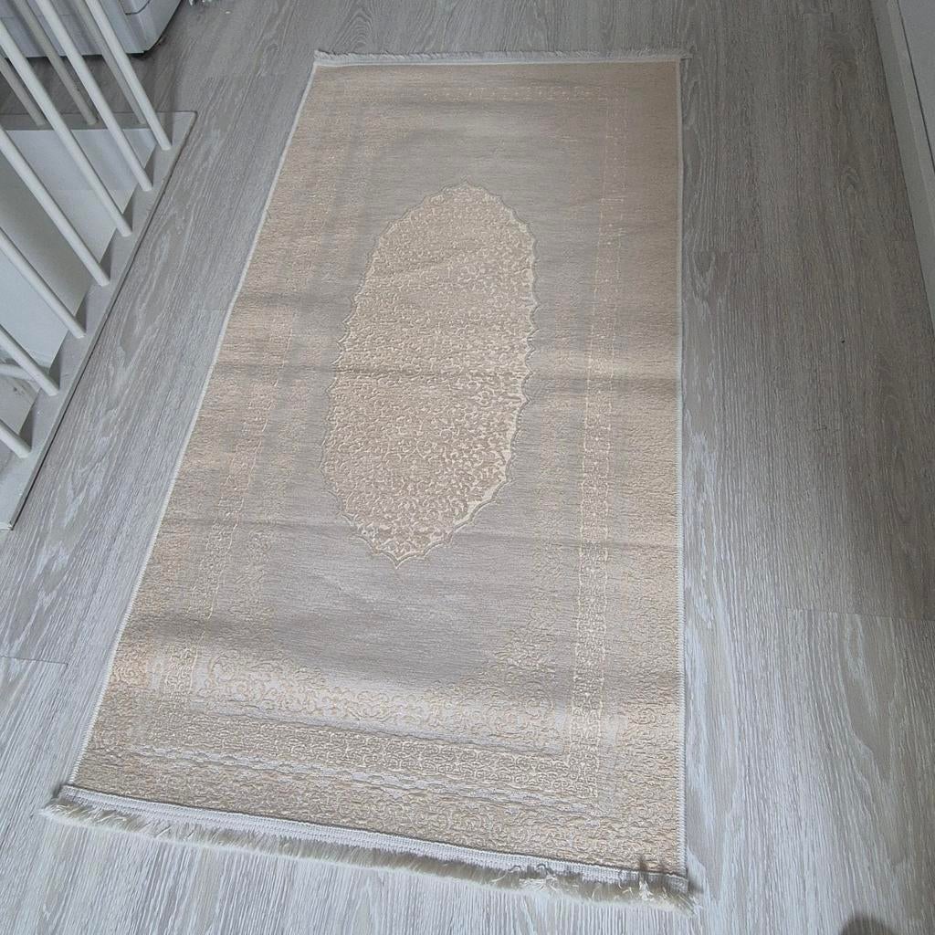 Gebedskleed - Crème/Beige, 100 tot 150 cm, Klassiek, Islamitisch, Ophalen of Verzenden, Zo goed als nieuw