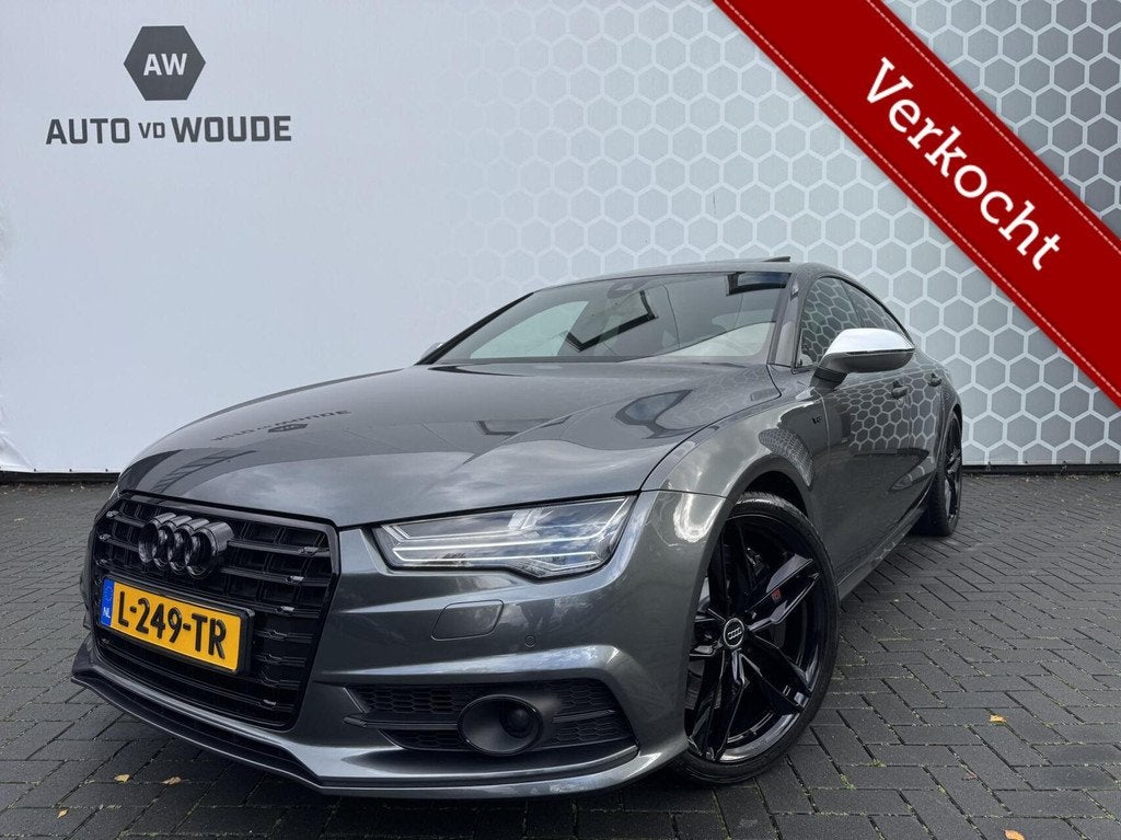 Audi S7 4.0 TFSI S7 RS7 quattro Leder Matrix Schuifdak 450PK, Auto's, Audi, Automaat, Gebruikt, 4 stoelen, 120 €/maand