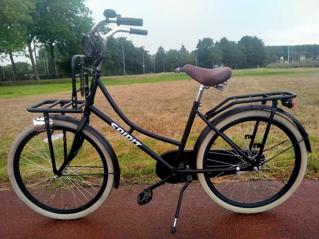 Degelijke zwarte Spirit meisjesfiets 24 inch, Fietsen en Brommers, Fietsen | Meisjes, Ophalen, Terugtraprem, Spirit, Gebruikt