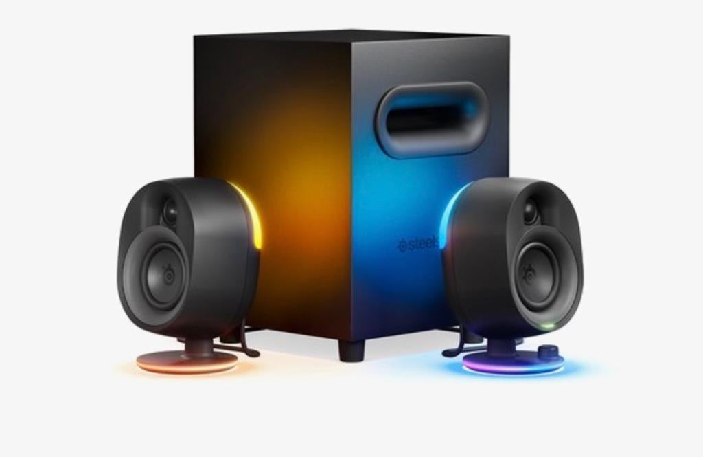 SteelSeries Arena 7 Gaming Speakers met Subwoofer *Garantie*, Zo goed als nieuw, 60 tot 120 watt, Complete surroundset, Ophalen