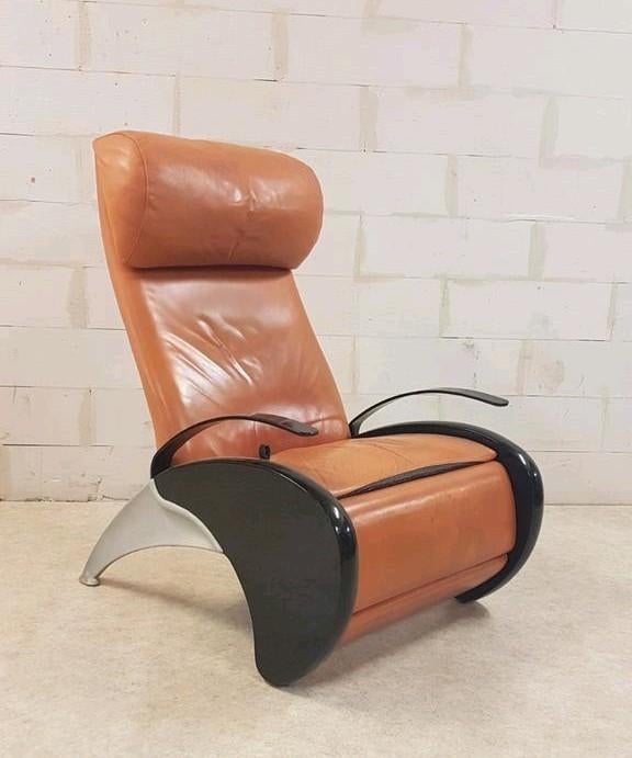 Leren Frighetto design relaxfauteuil # recliner # Studio P, Ophalen of Verzenden