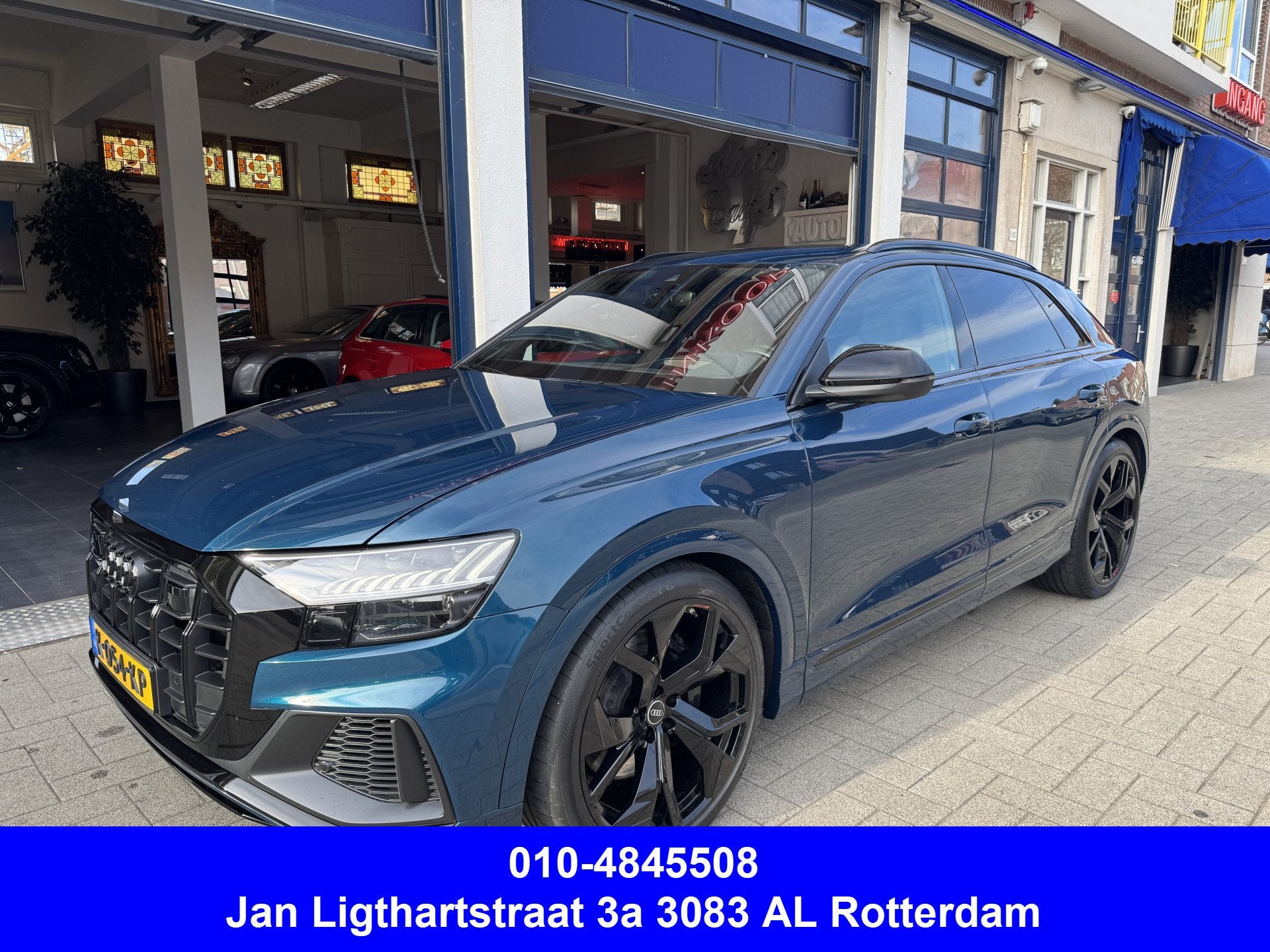Audi SQ8 4.0 TDI Quattro 22"/B&O/ACC/ECC/BTW AUTO (bj 2020), Auto's, Audi, Gebruikt, 8 cilinders, Blauw, Leder