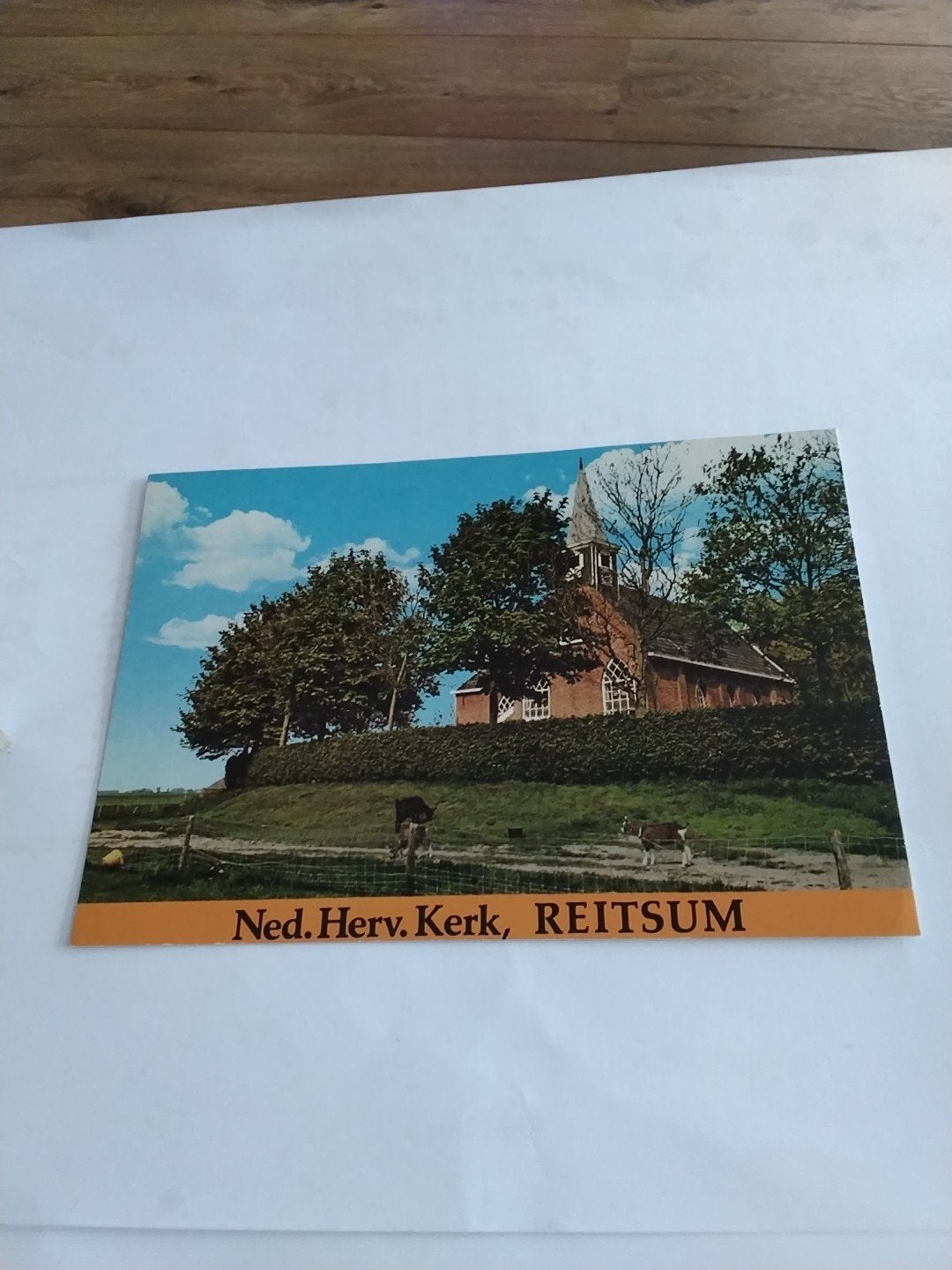 Ansichtkaart Ned. Herv. Kerk, Reitsum, Ophalen of Verzenden, 1960 tot 1980, Ongelopen, Friesland