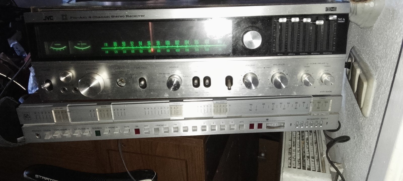 JVC 4VN-990 Versterker - Vintage Stereo Receiver, Ophalen of Verzenden, Gebruikt, JVC