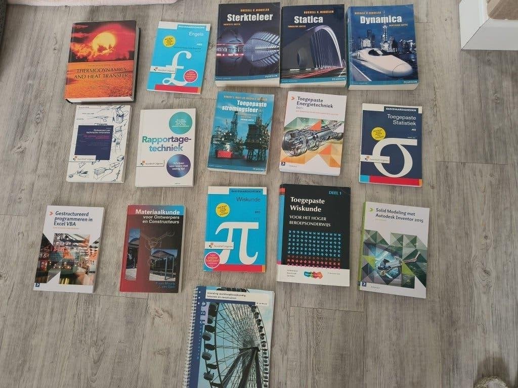 Pakket studieboeken Werktuigbouwkunde HBO (HR) – 16 titels, Boeken, Studieboeken en Cursussen, Diverse auteurs, Zo goed als nieuw