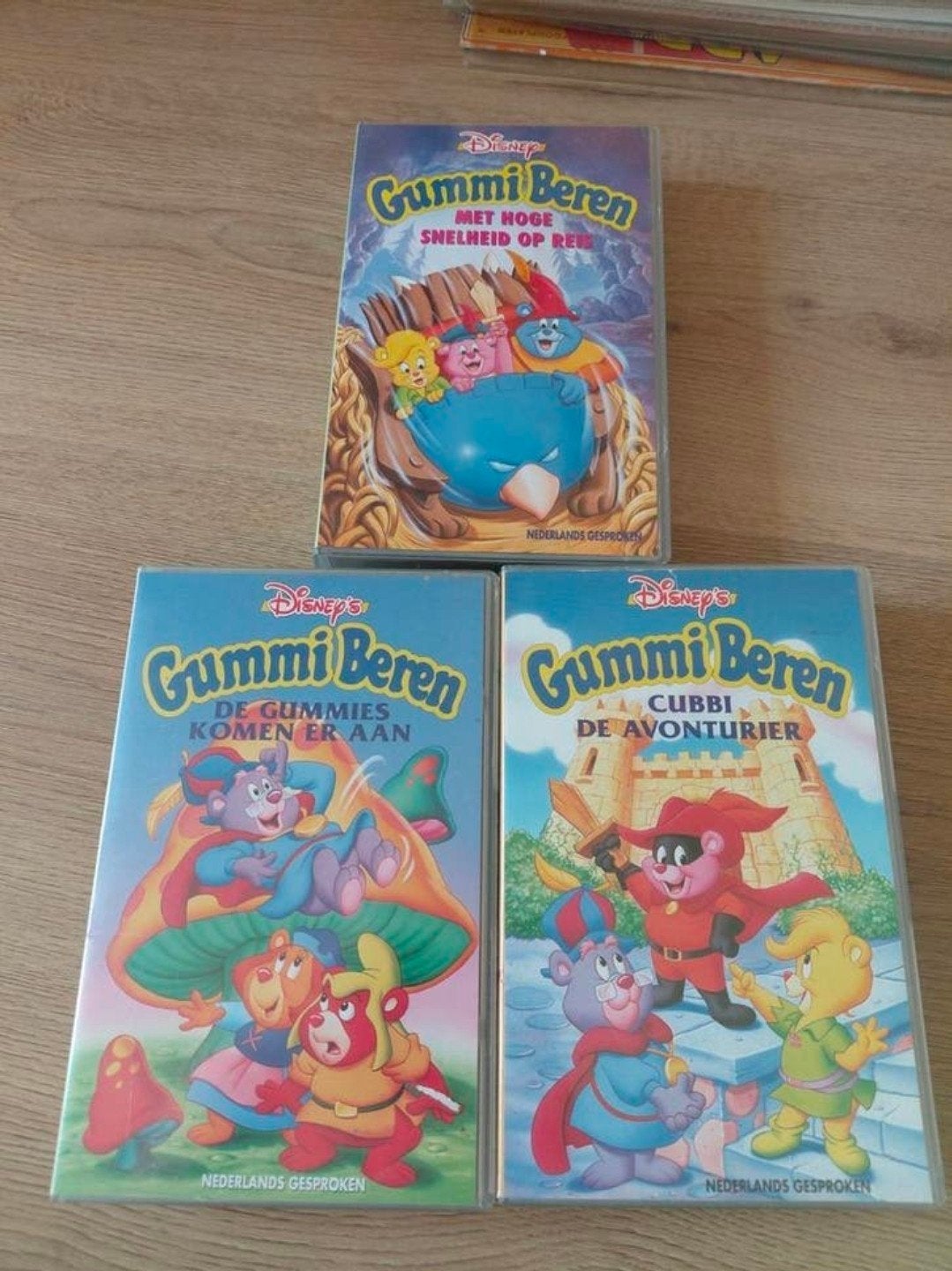 3 videobanden van De Gummiberen. Disney., Gebruikt, Tekenfilm, Alle leeftijden, Ophalen of Verzenden