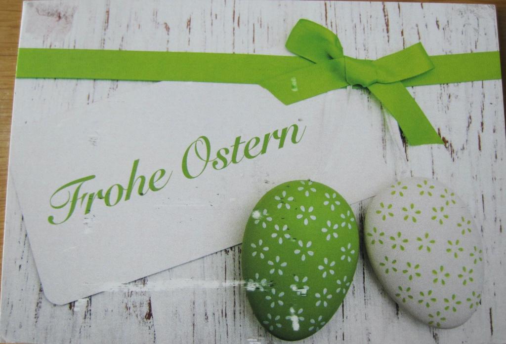 Paaskaart uit Duitsland - paaseieren - Frohe Ostern, Verzenden, 1980 tot heden, Gelopen, Overige thema's
