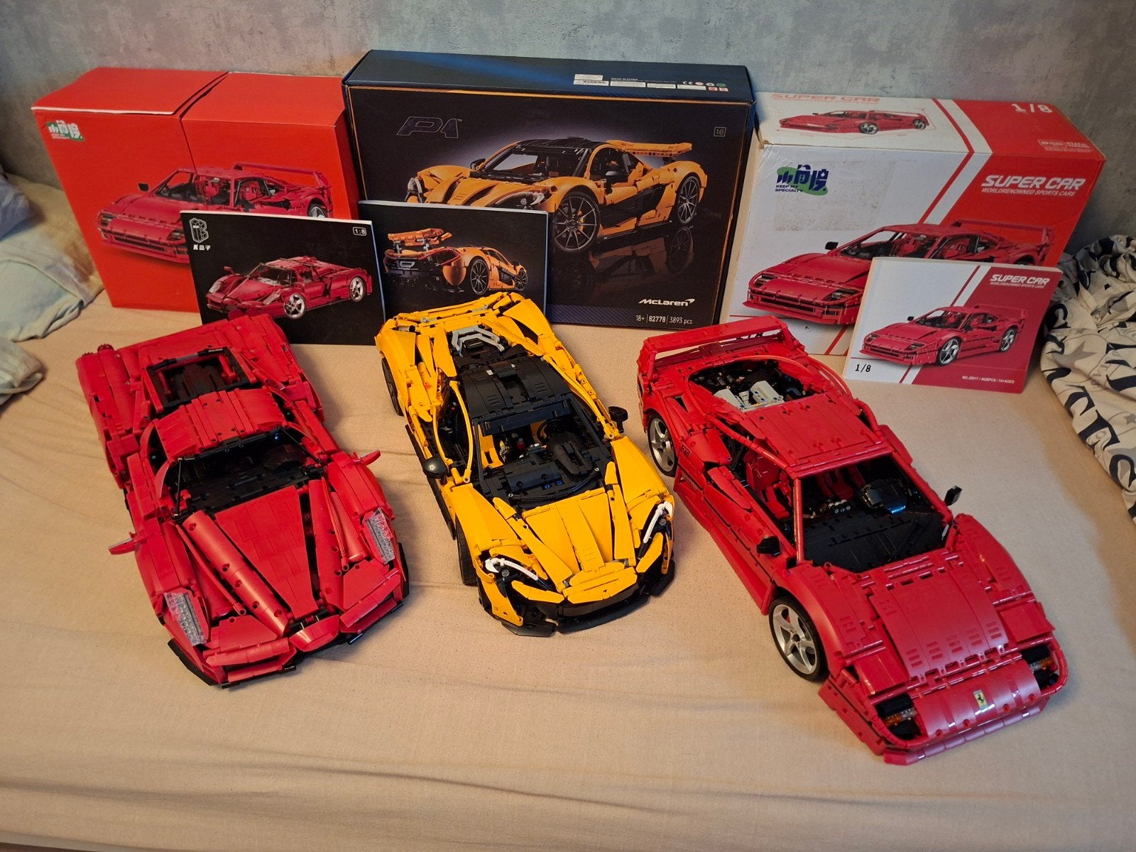 3 Grote super cars (Chinese lego), Ophalen of Verzenden, Zo goed als nieuw, 1:5 t/m 1:8, Auto