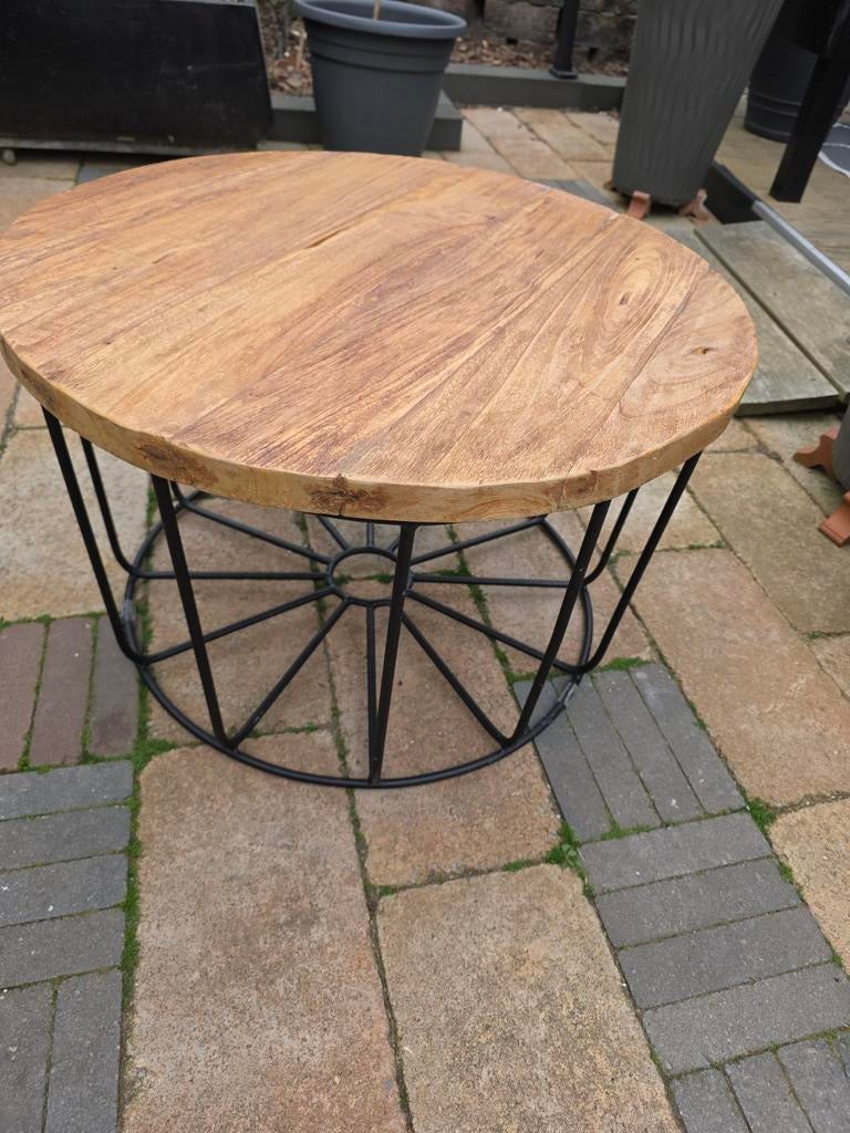 Ronde bijzet/ salontafel, Ophalen, Zo goed als nieuw
