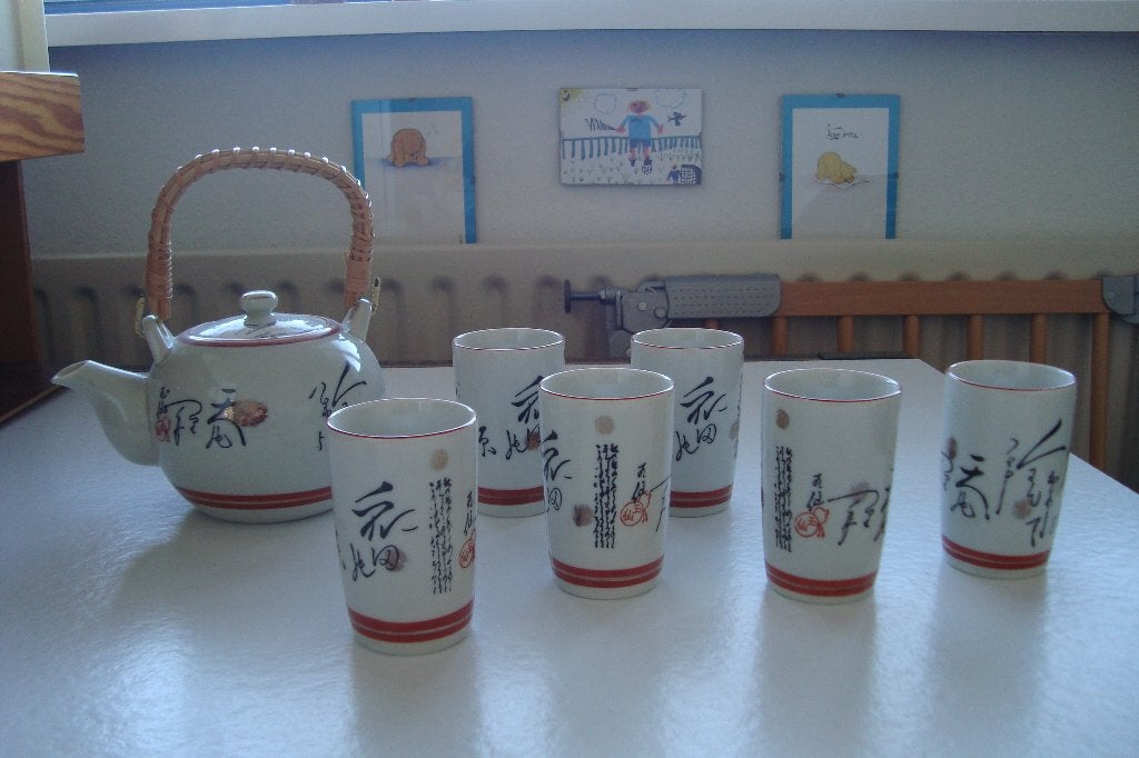 Theeservies Chinees zie foto's jaren 70, Antiek en Kunst, Ophalen of Verzenden
