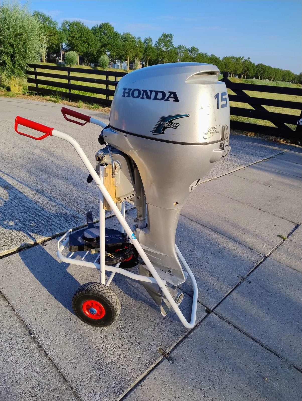 15 pk honda 4-takt – goede staat!, Watersport en Boten, Ophalen, 10 tot 30 pk, Viertaktmotor, Zo goed als nieuw
