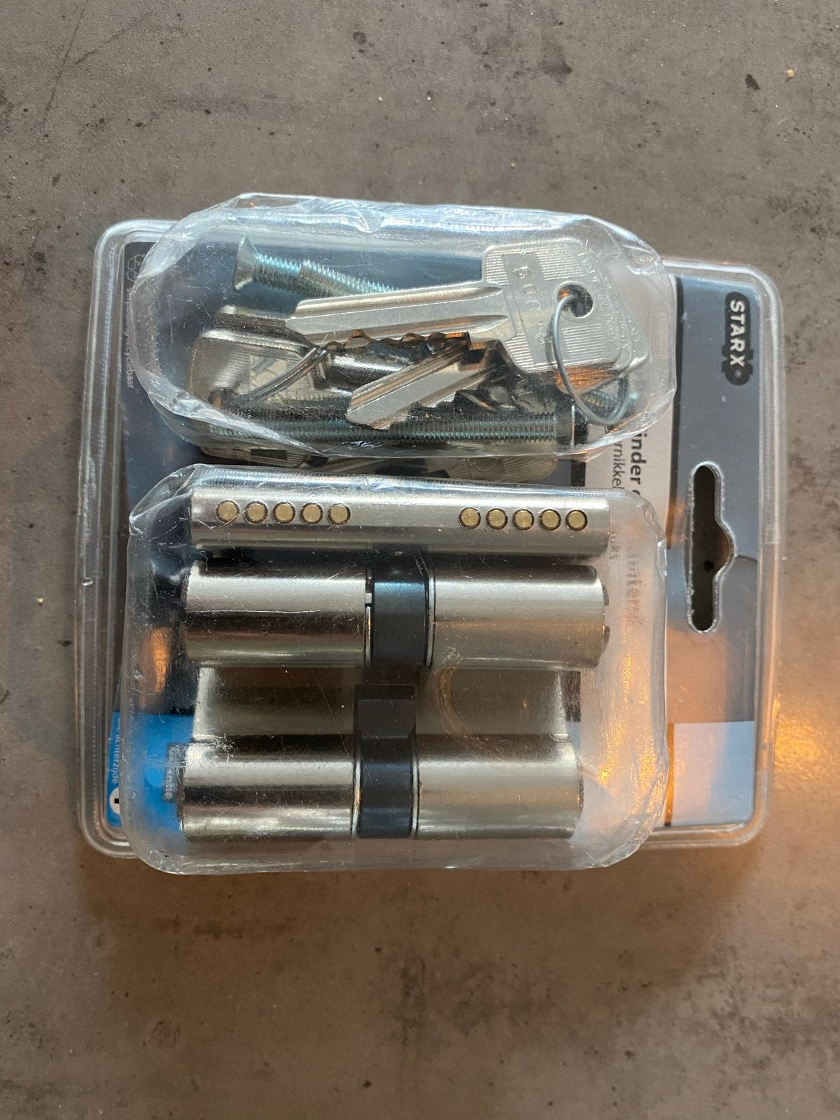 Profielcilinder gelijksluitend 30-30 mm vernikkeld 3 stuks, Ophalen of Verzenden, Nieuw, Overige materialen, Slot