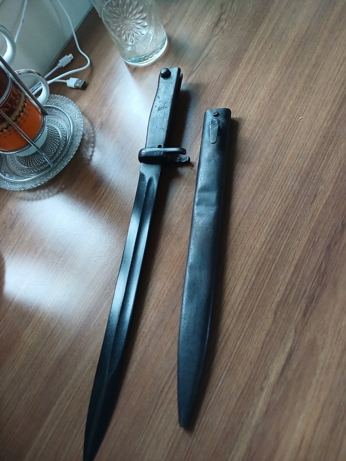 Duitse z.g ersatz bajonet vanaf 1916 met schede, Verzamelen, Militaria | Tweede Wereldoorlog, Ophalen of Verzenden, Duitsland