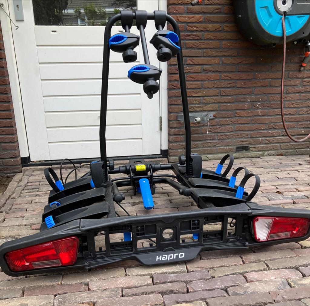 Hapro Atlas Premium 3 Trekhaak Fietsendrager - 2 fietsen, Ophalen, 3 fietsen of meer, Zo goed als nieuw, Trekhaakdrager
