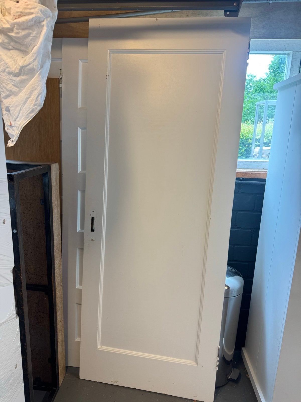 Witte binnendeur, 210x83 cm, gebruikt, Gebruikt, 80 tot 100 cm, Binnendeur, Ophalen of Verzenden