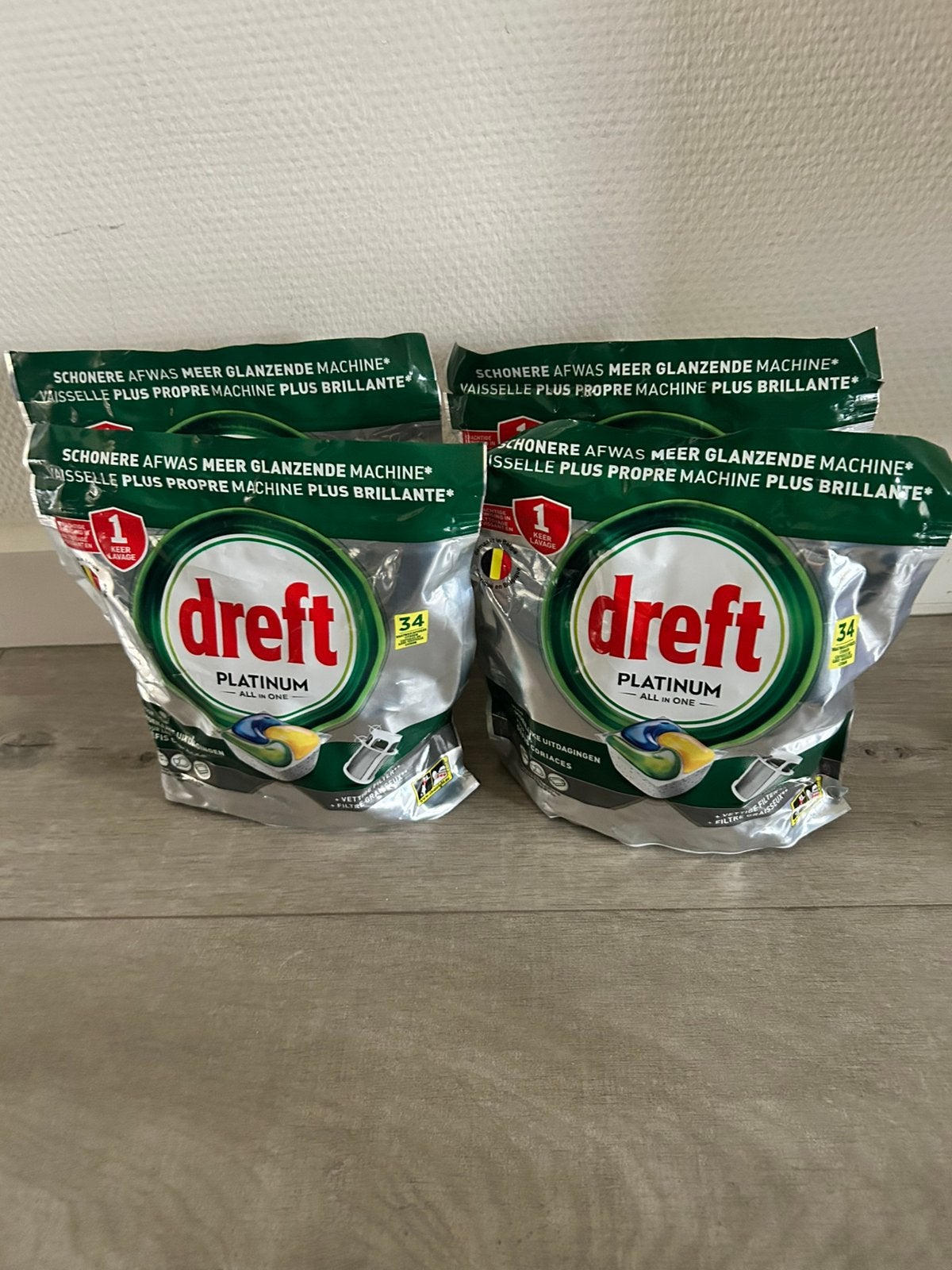Dreft Platinum All-in-one vaatwastabletten 4x34 stuks NIEUW, Ophalen of Verzenden, Schoonmaakmiddel