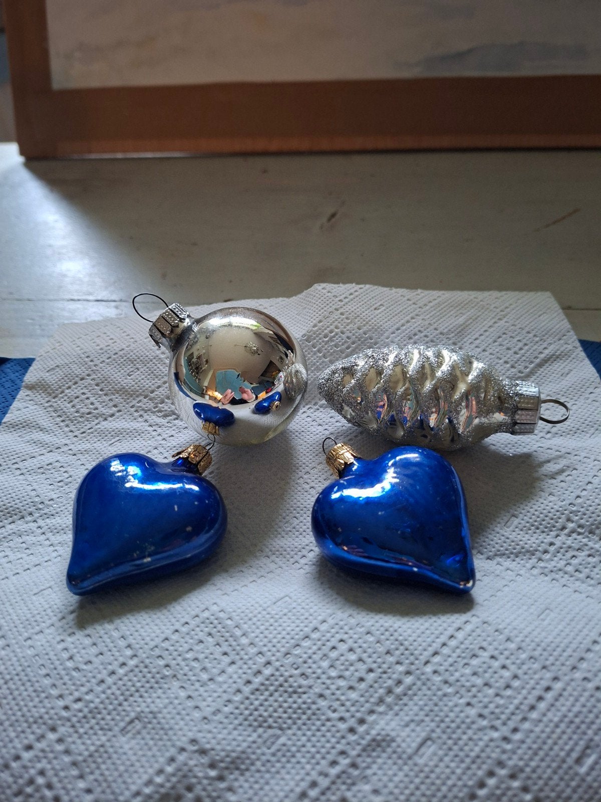 4 Vintage Kerst hangertjes, Ophalen of Verzenden