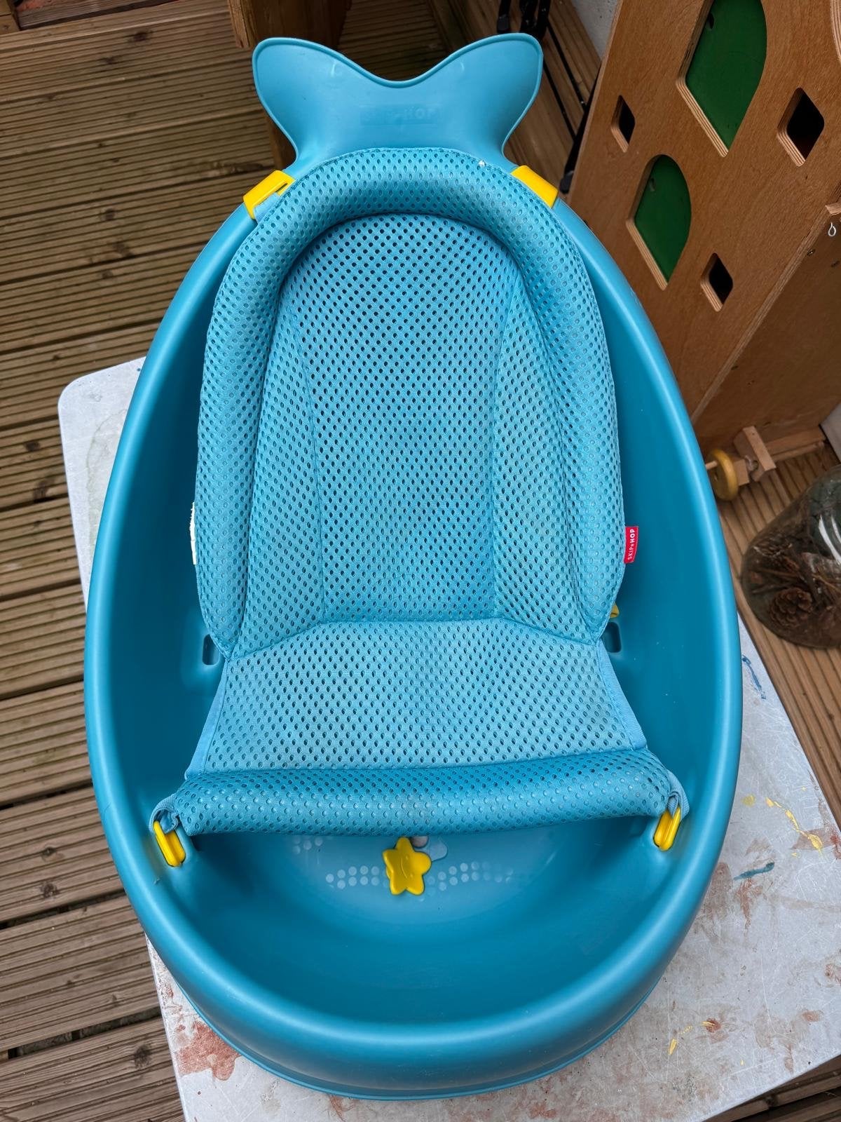 Skip Hop Moby Walvis Baby Badje met Badzitje, Zo goed als nieuw, Badje, Standaard, Ophalen