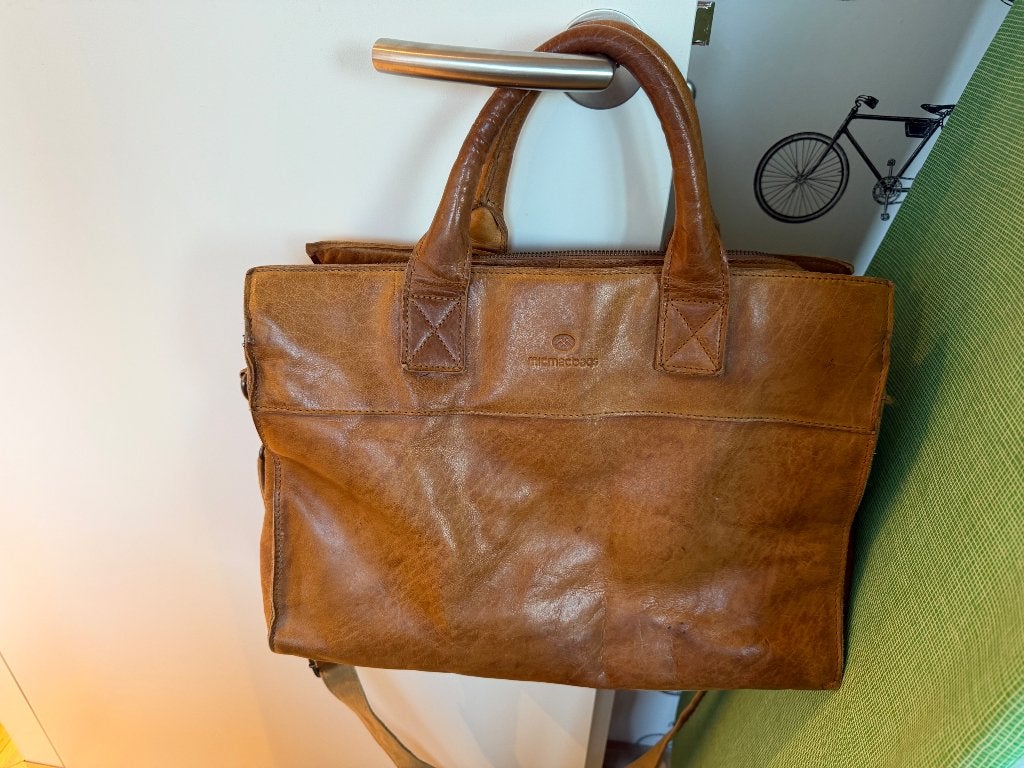 Micmacbags leren Luiertas, Kinderen en Baby's, Verzorgingstas, Bruin, Schoudertas functie, Micmacbags