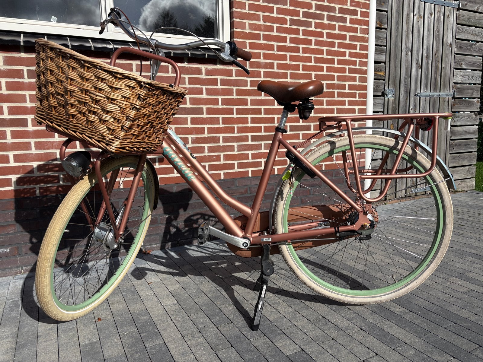 Gazelle Miss Grace Damesfiets 28inch met Mand, Ophalen, Terugtraprem, Gebruikt, 47 tot 50 cm