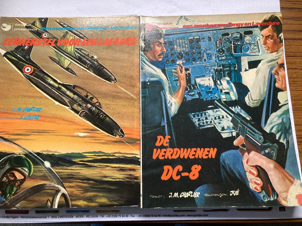 T.K. nog 9 Stripboeken van Tangy en Laverdure zie lijst, Meerdere stripboeken, Ophalen of Verzenden, Gelezen