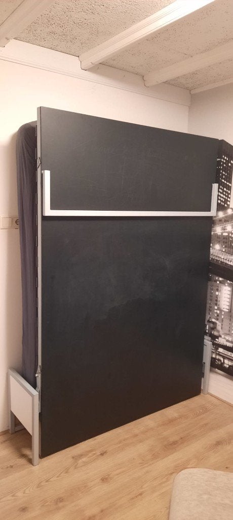 Opklapbed 140x200 Cubed Boone – Ruimtebesparend, Ophalen, Gebruikt, Zwart, Tweepersoons