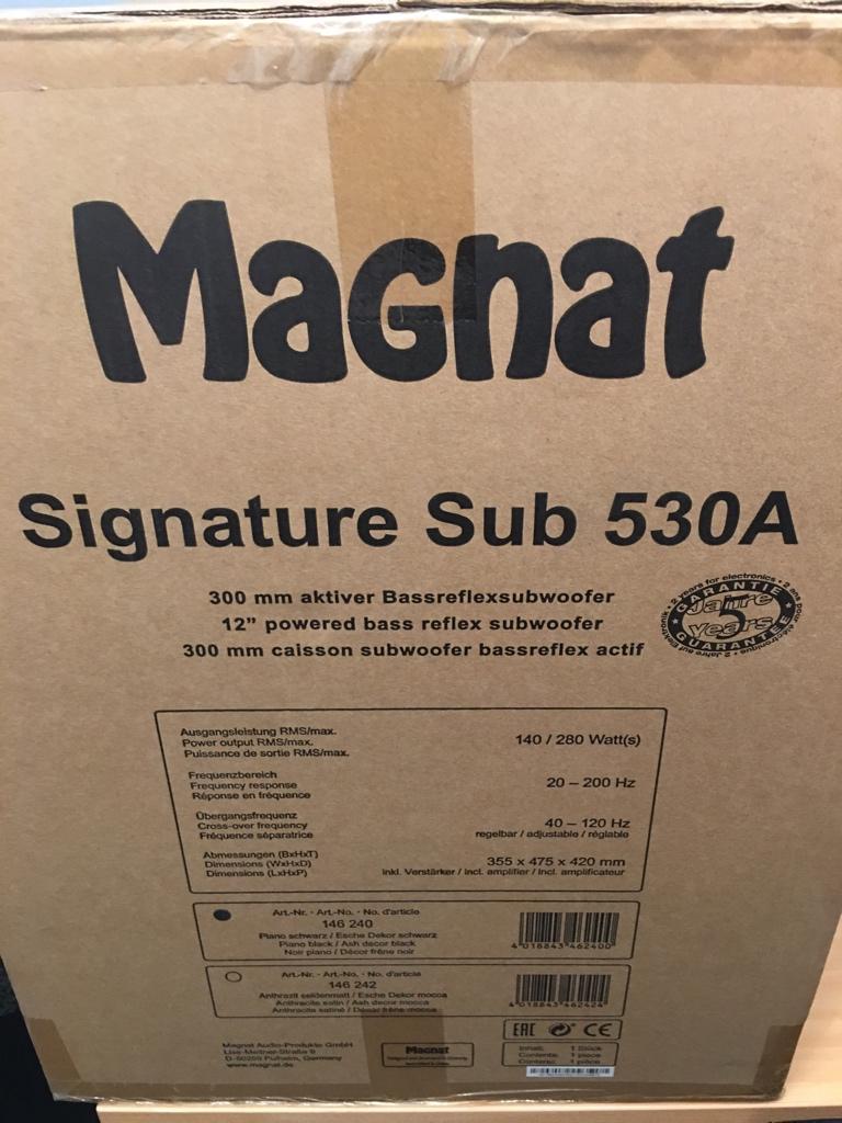 Te koop Magnat Signature Sub 530A, Ophalen, Subwoofer, Magnat, Nieuw